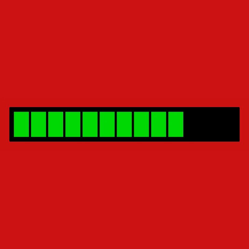 Rectangle loading bar Black Green (75%)
