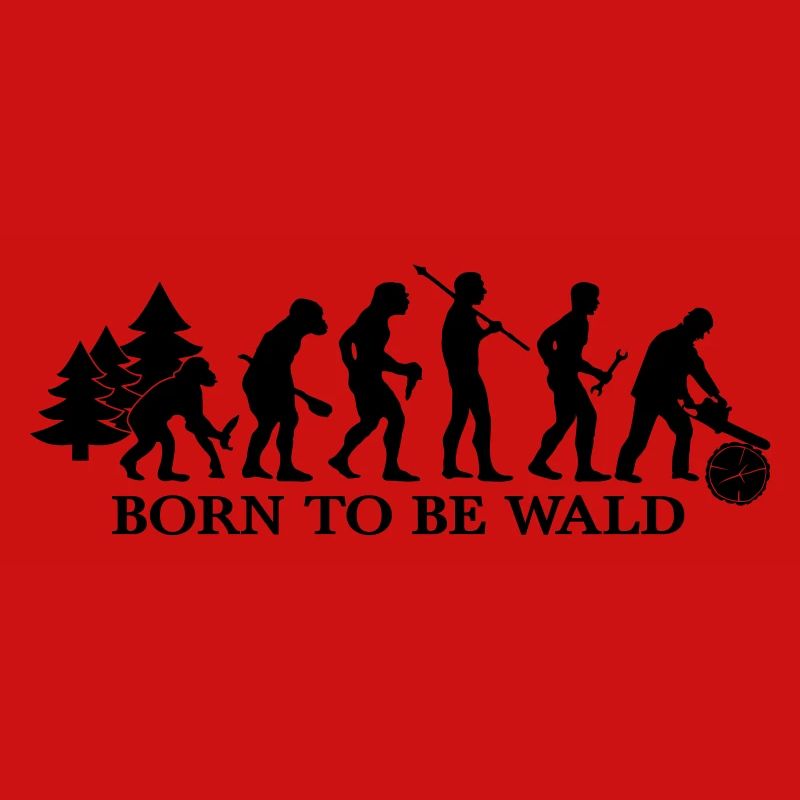 Bûcheron forestier de l'évolution