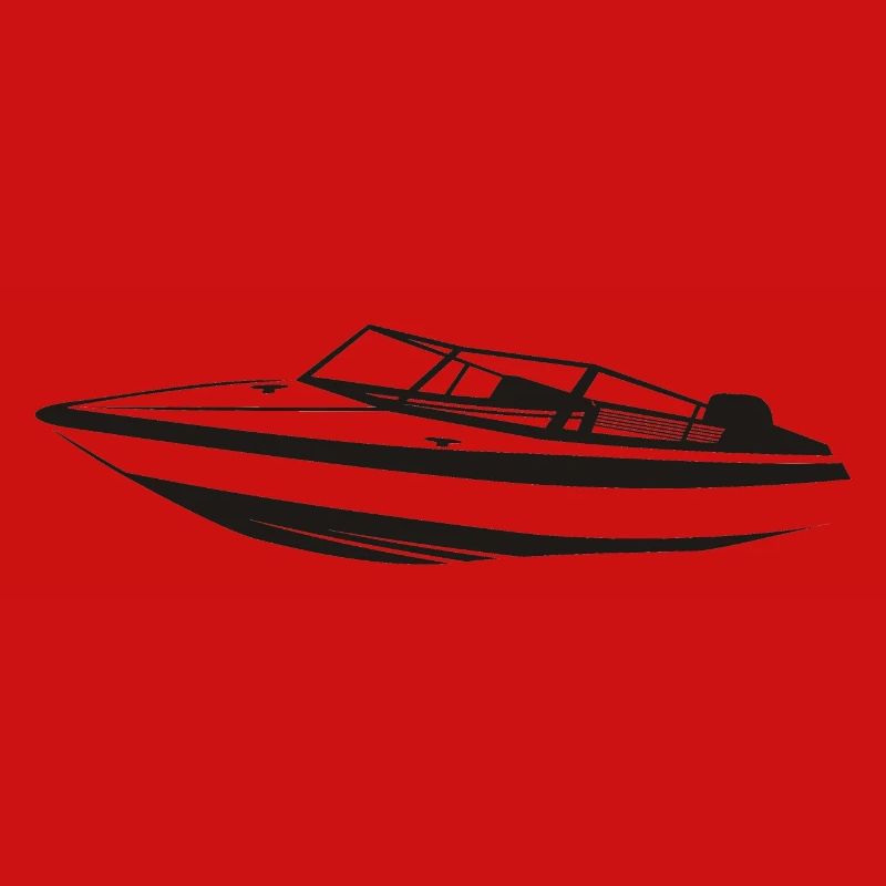Motorboot schwarz