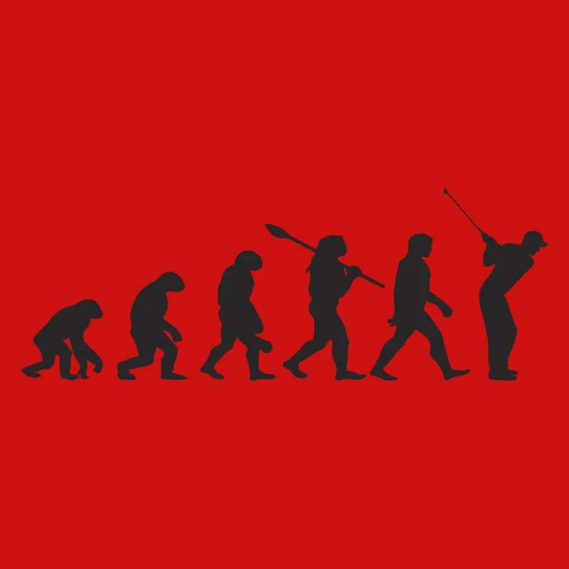 Golf Évolution Rétro Cadeau Pour Golfeurs