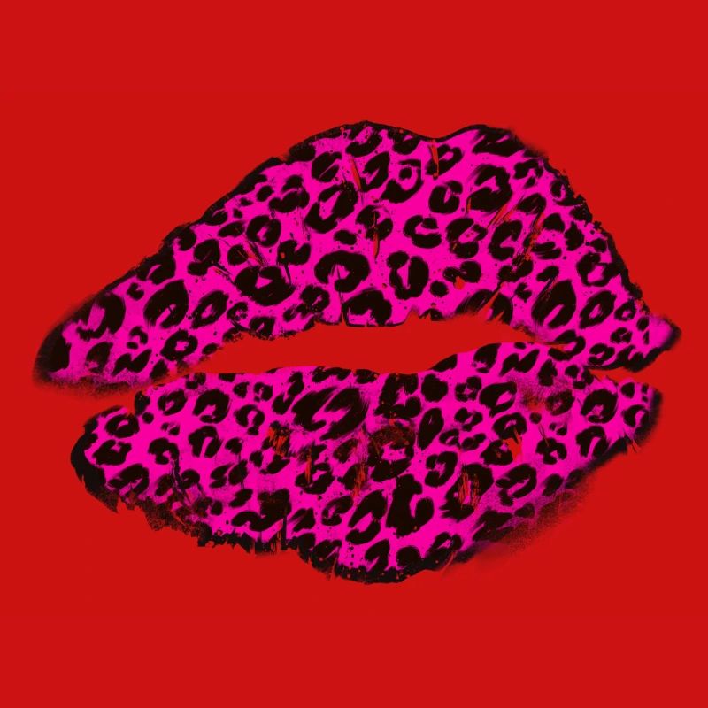 Lips with leopard pattern