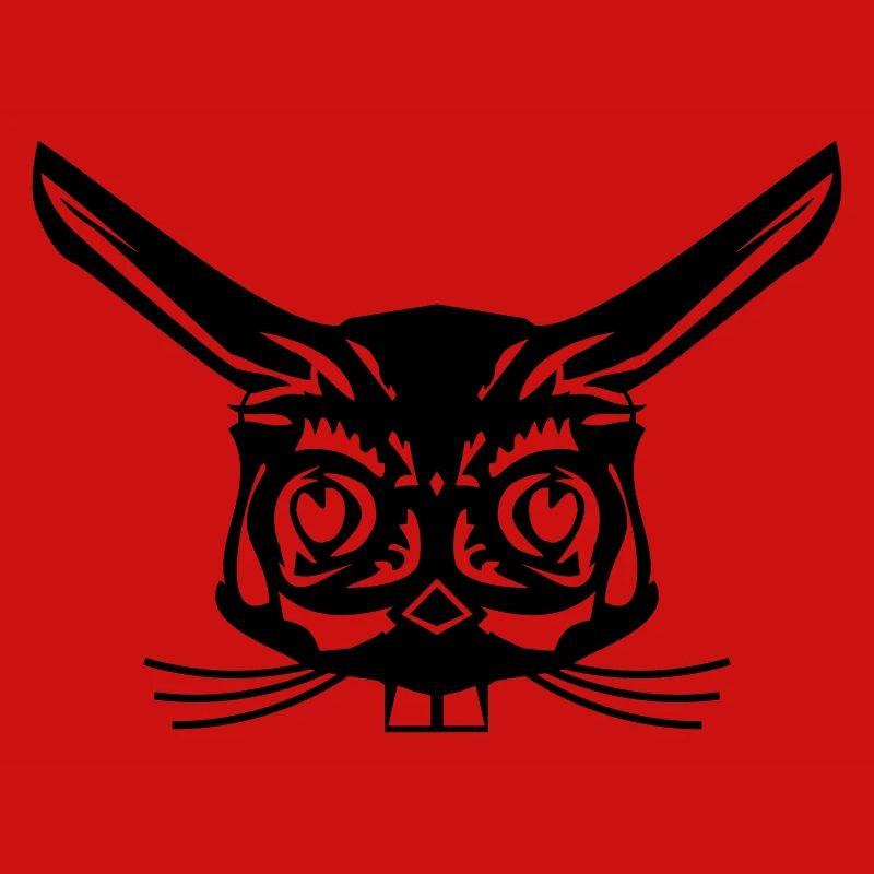 rabbit abstract face