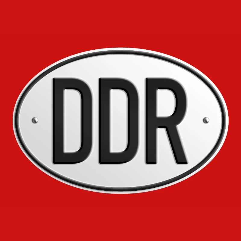 Plaque d’immatriculation de la RDA (réaliste)
