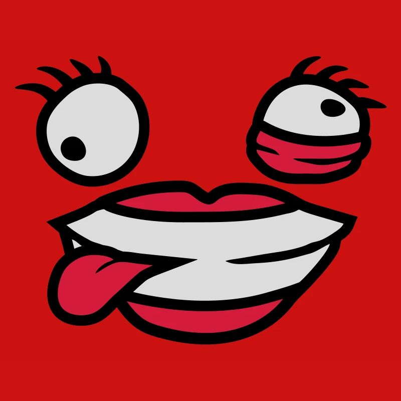 Crazy female comic face