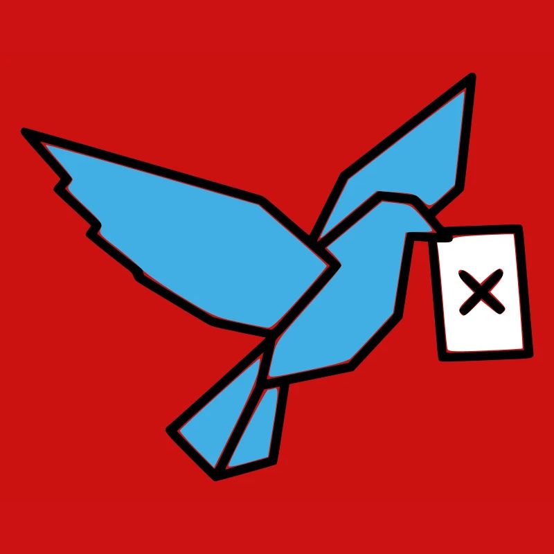 Brieftaube Wahlzettel Vogel Bunt