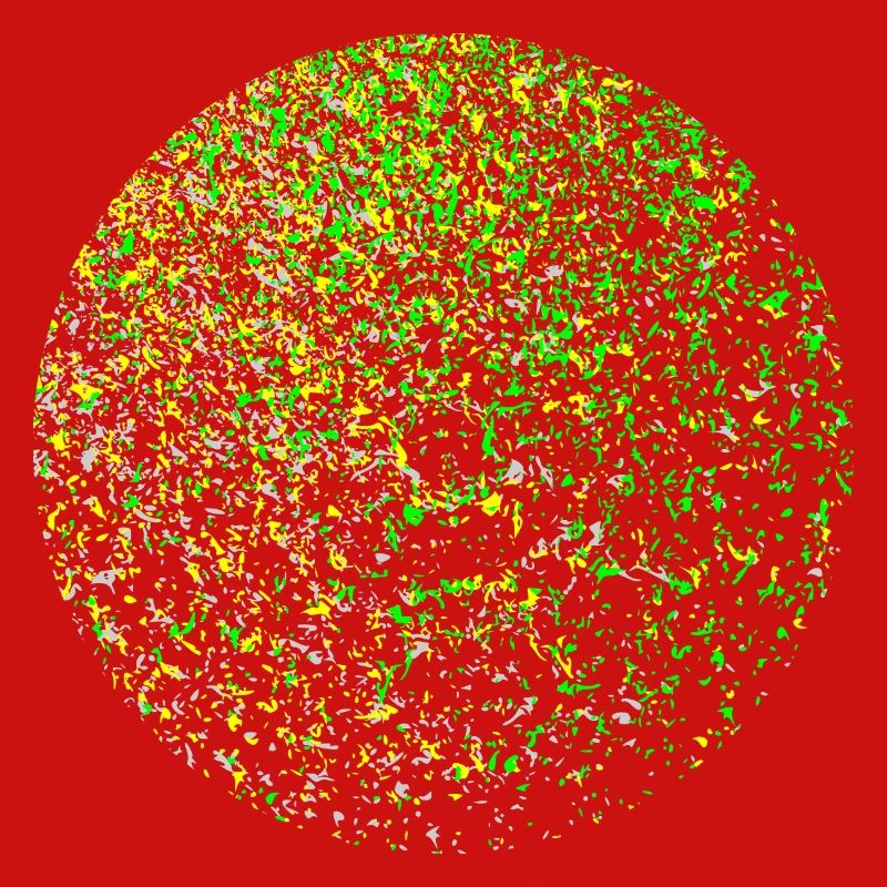 Cercle Confetti Vert Jaune Abstrait