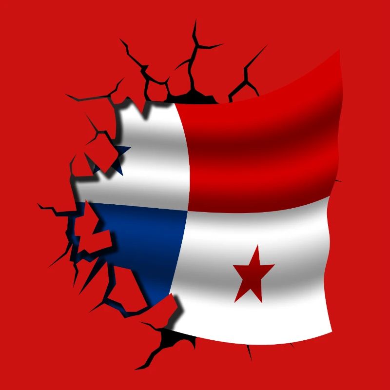Drapeau du Panama - Panama - Drapeau Broken Design