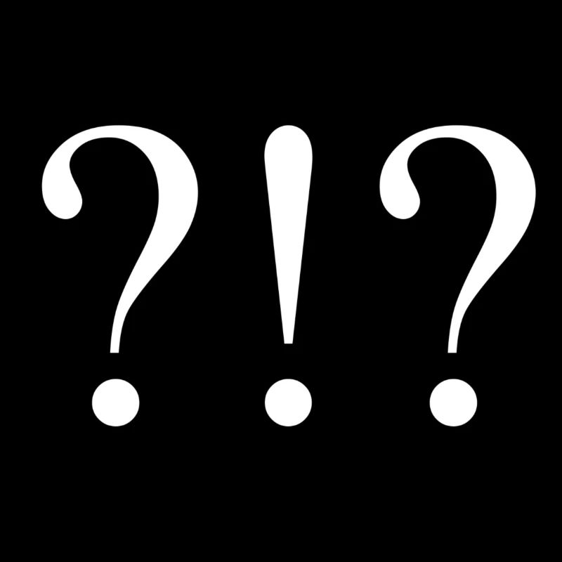 Question mark exclamation mark white