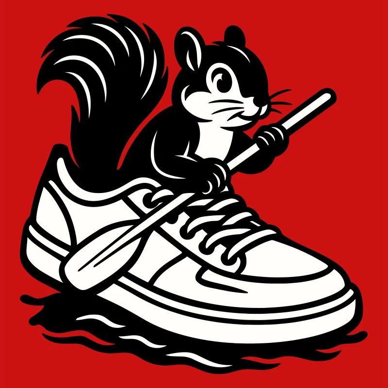 Écureuil en baskets !