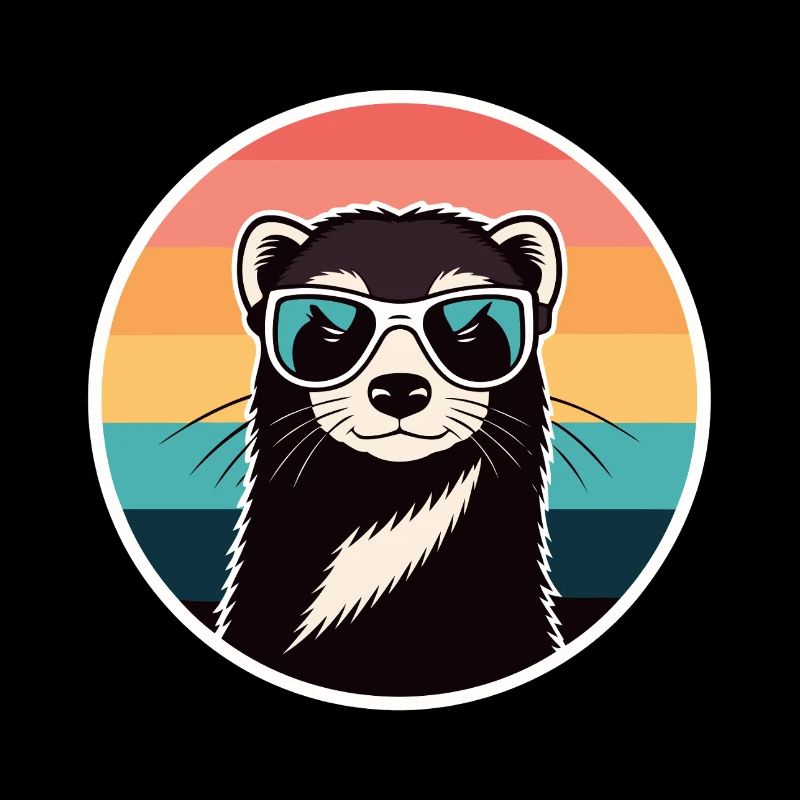 Retro-Otter-Regenbogenbrille