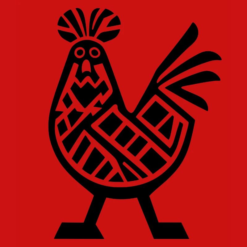 A Silhouette Patterned Chicken