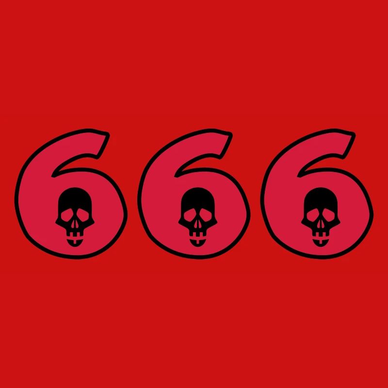 666 - Diable - Crâne - Halloween