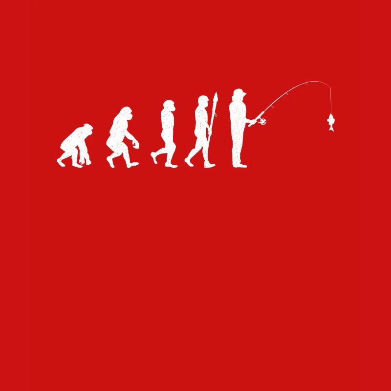 T-shirt de pêcheur d'évolution humaine