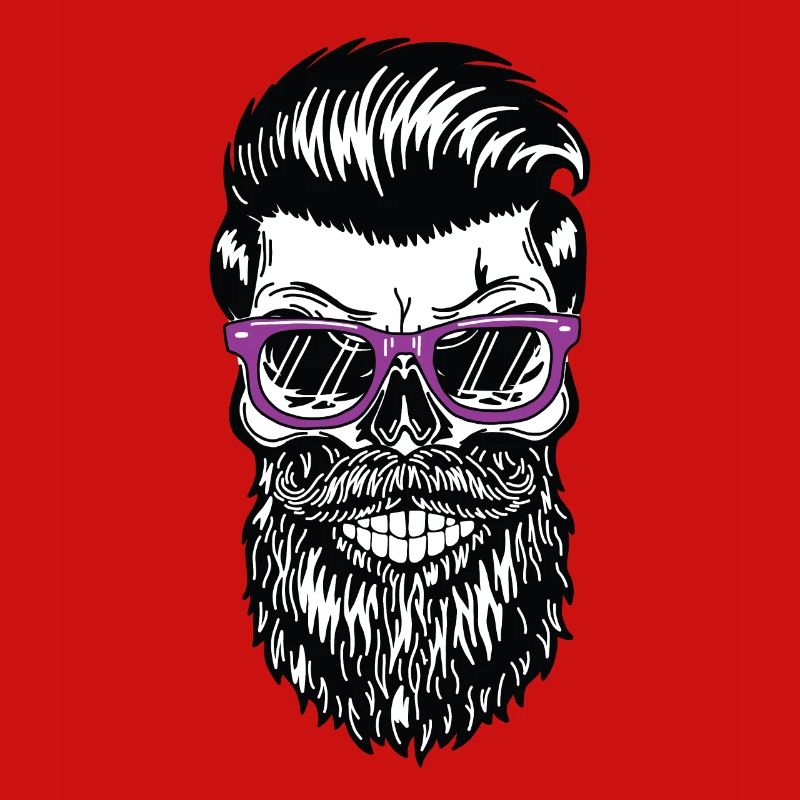 Cooler Bart Schädel