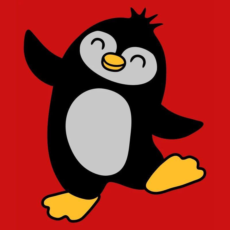 Happy cute penguin dancing