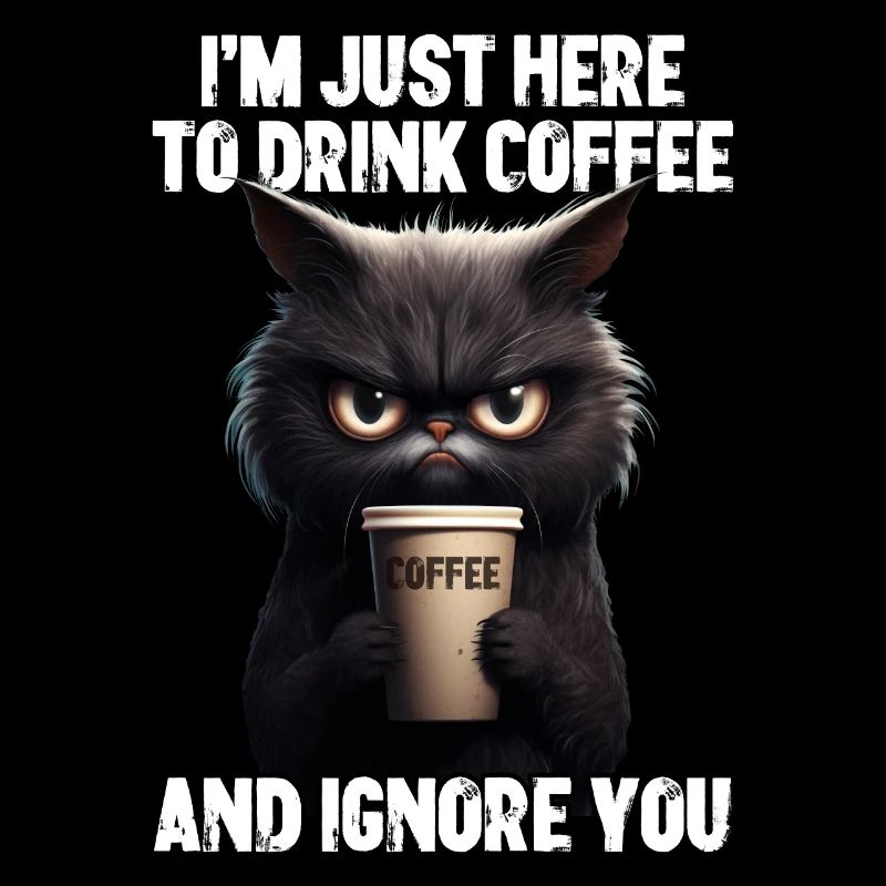 Grumpy Kitty chat café matin Grouch cadeau