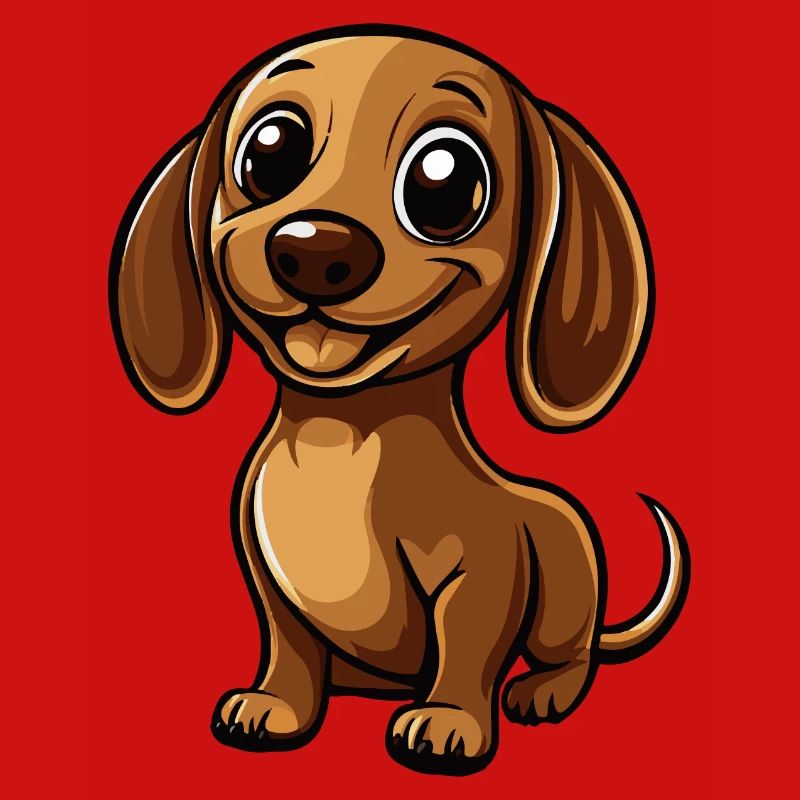 Dachshund BadgerDog Comic Cute