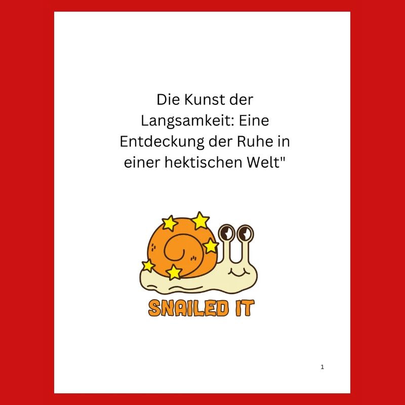 Die Kunst der Langsamkeit im Alltag