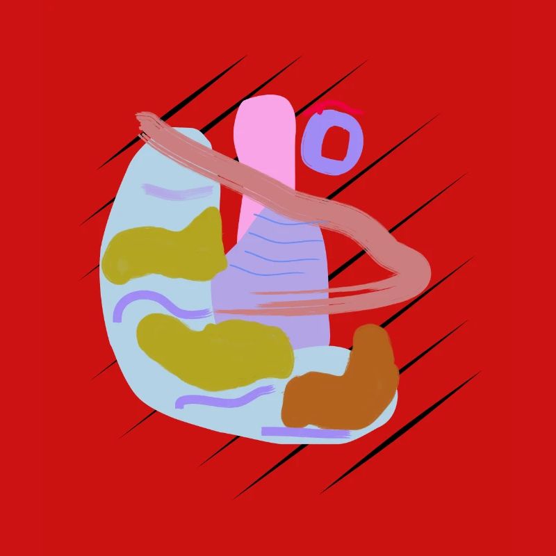Brush vector abstract design with nose