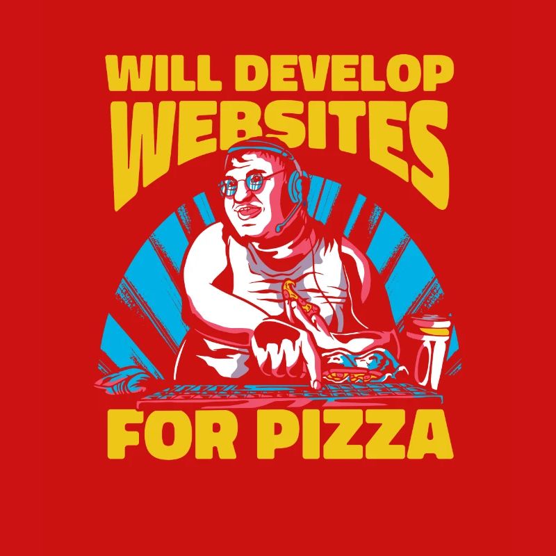 Web Entwickler Webdeveloper Pizza