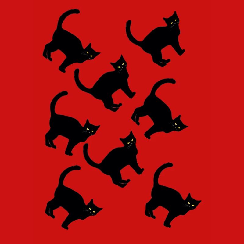 Black Pattern Cat