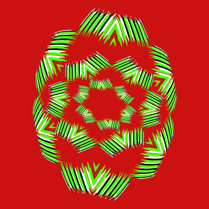 Neon Mandala Fan Pattern
