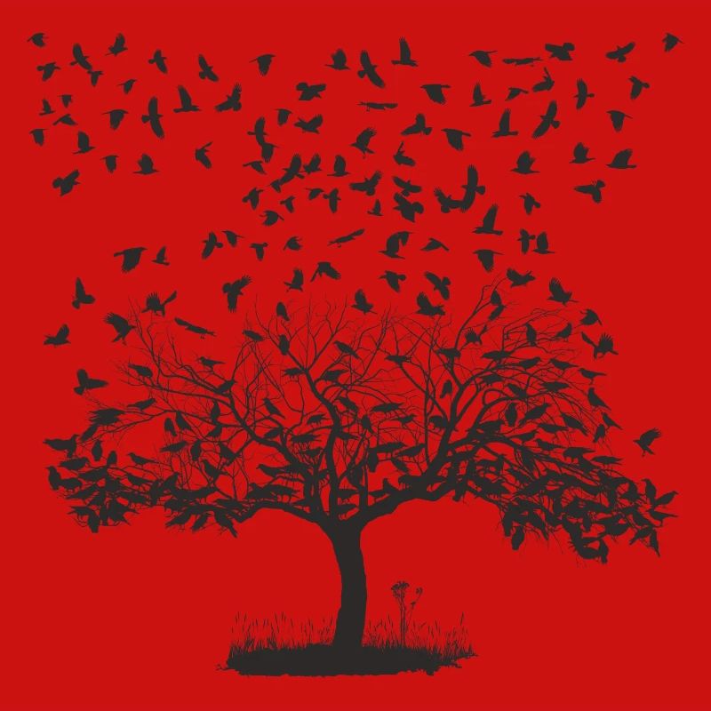 Crows in a tree