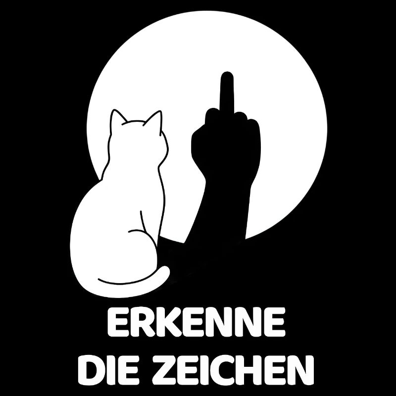 Recognize the Signs Cat Middle Finger Shadow