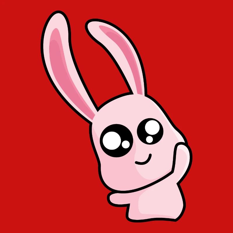 Lustiger pinker Hase