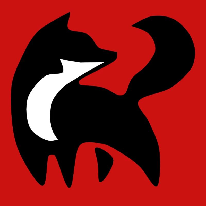 Fuchs Schwarz Weiß Logo