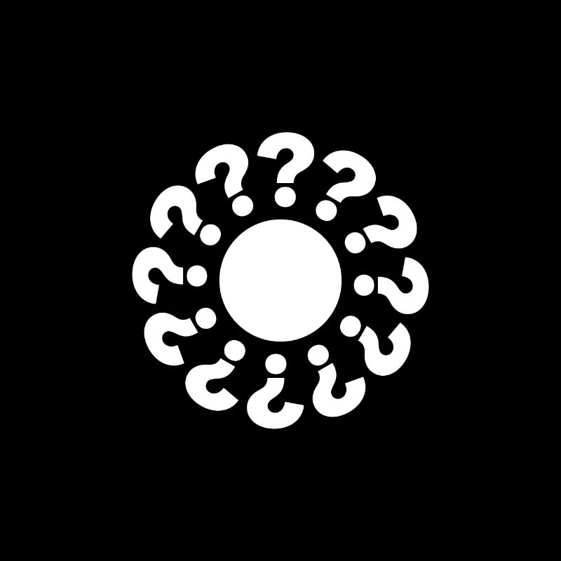 Question mark arranged in a circle