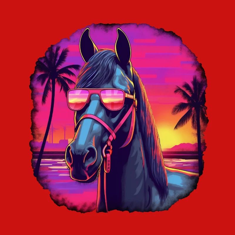 Pferd Synthwave