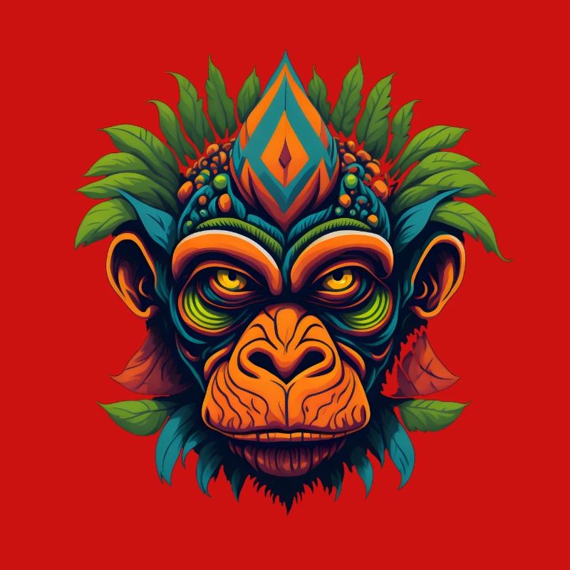 Trippy Affe Primat Dschungel