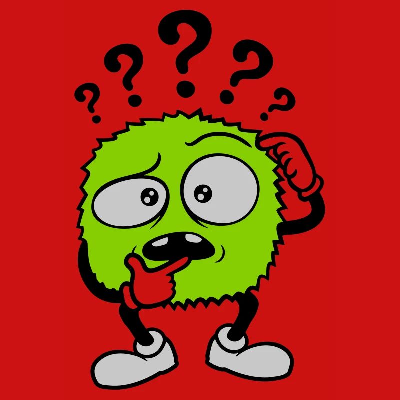 Question mark skeptical face comic