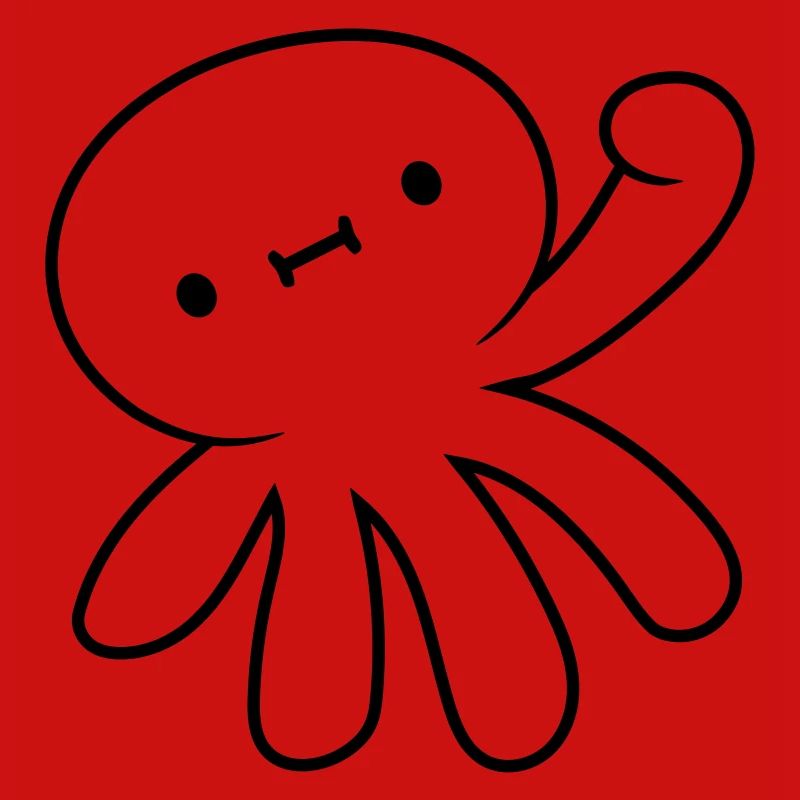 Small waving squid
