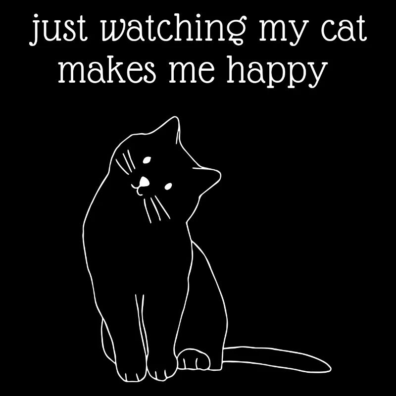 Mon chat me rend heureuse - idée cadeau