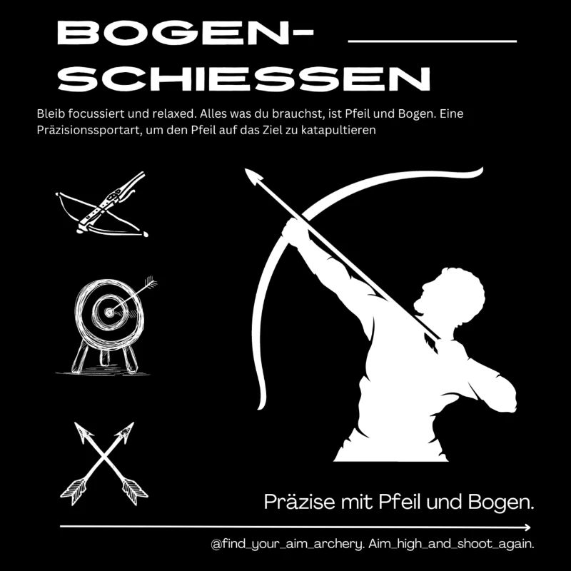 Mit Pfeil und Bogen beim Bogenschießen