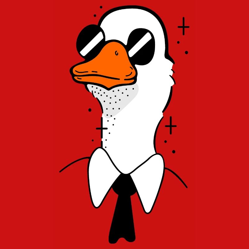 Gans mit Krawatte