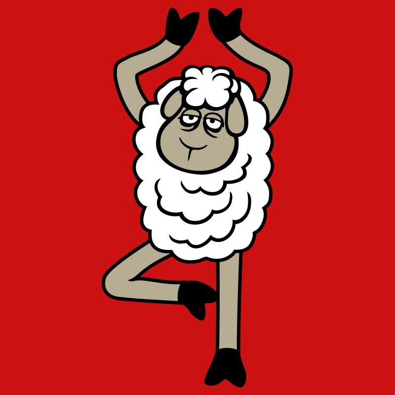 Sheep Tired Exhausted Sad Yoga Tree Pose Comic