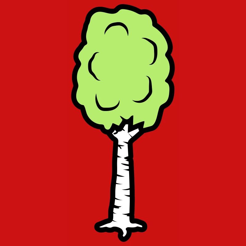 Comic Birch Trees