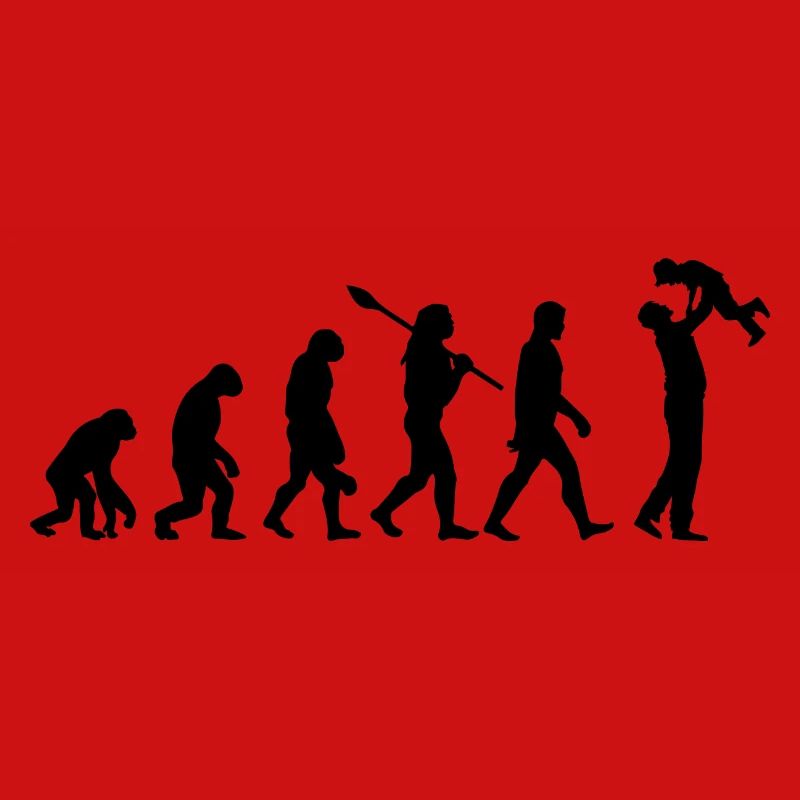 Die Evolution des Super Papa - Neues Papa-Geschenk