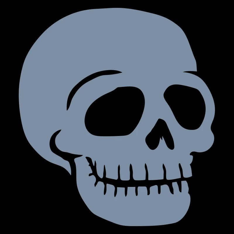 Comic skull friendly skull