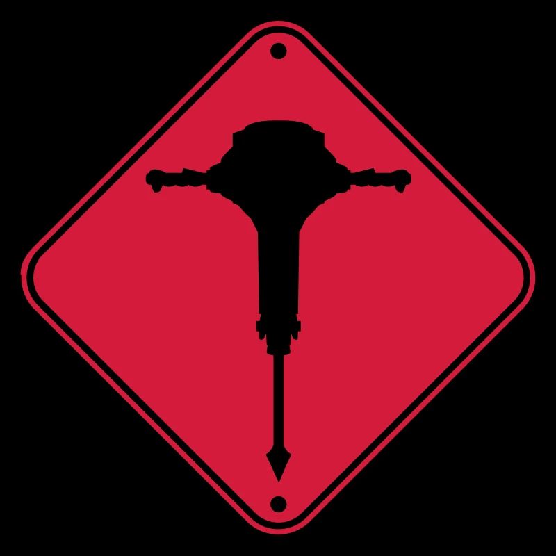 Caution Jackhammer Warning
