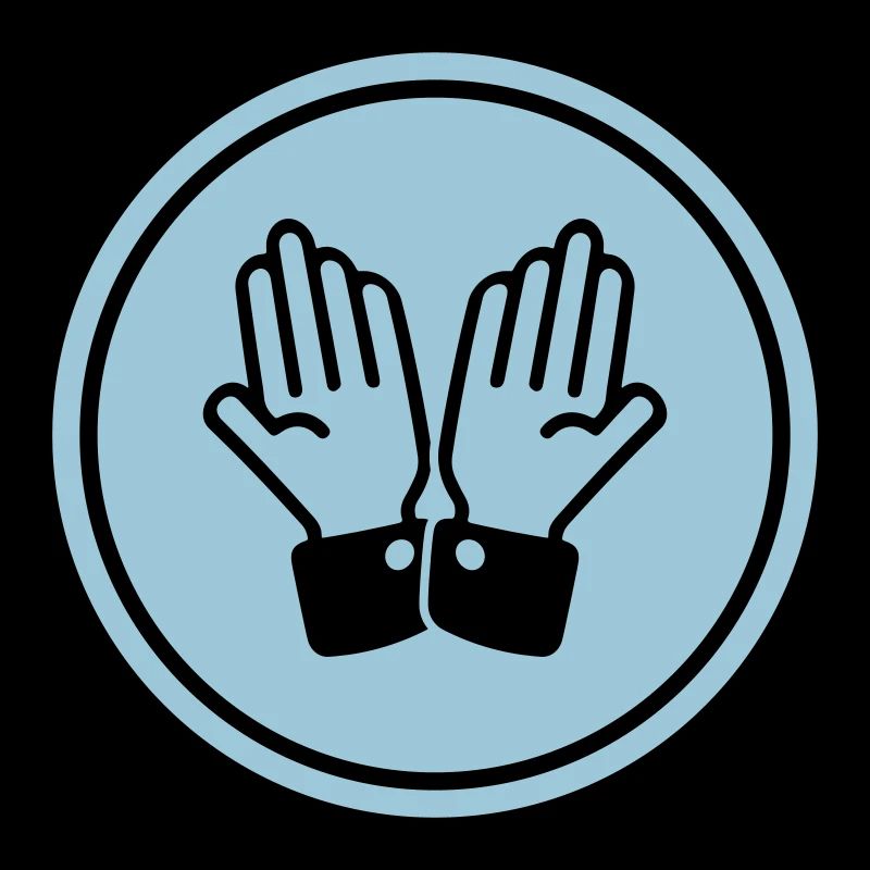 hands praying circle