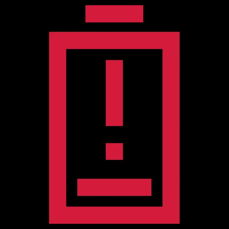 Warning Exclamation Point Battery Empty