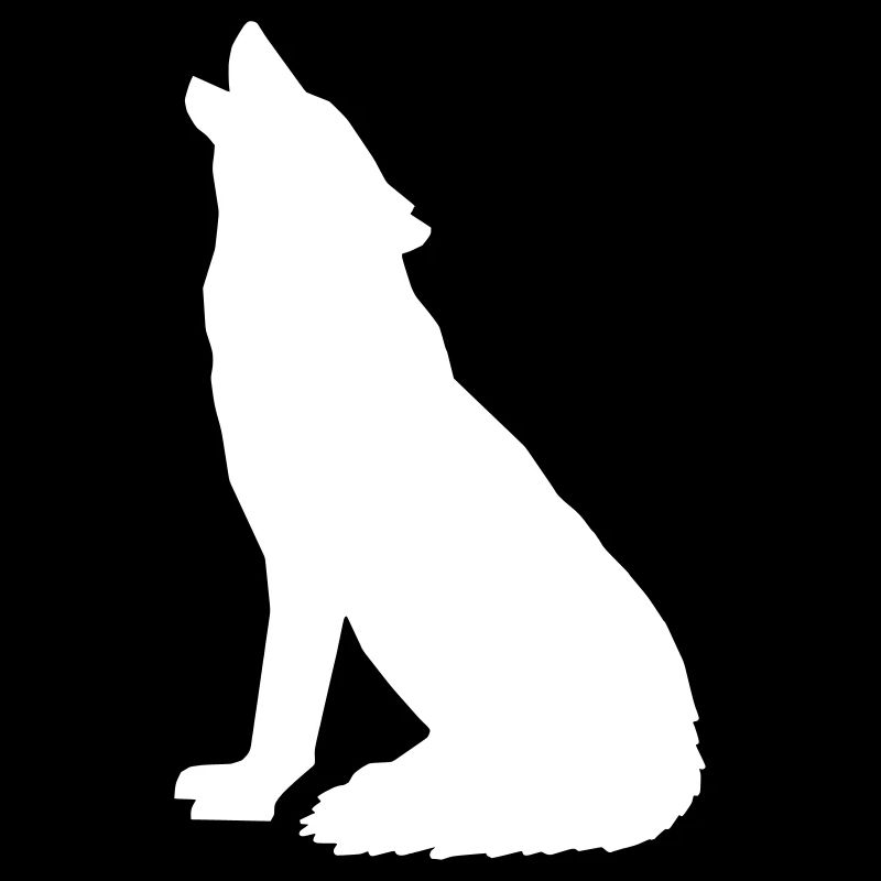 Heulender Wolf sitzend
