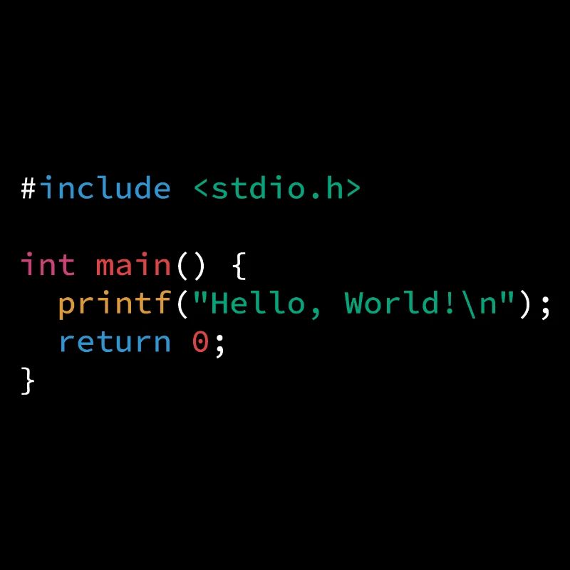 Programmiercode Insider Spruch Hello World