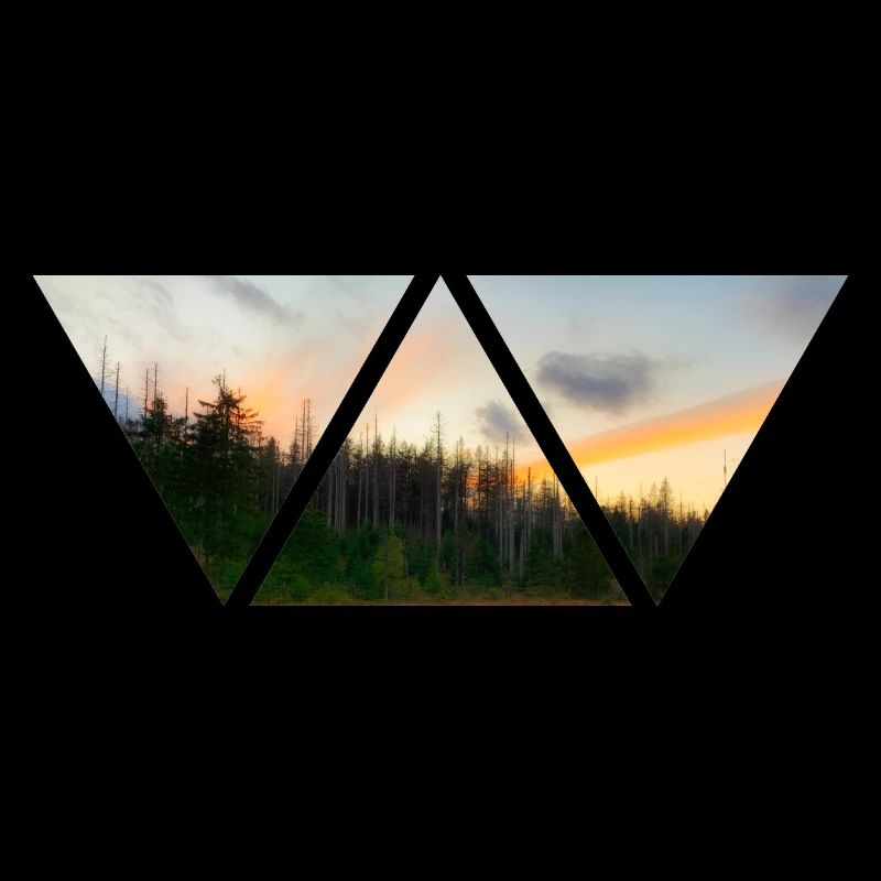 Forest Sky Triangle Sunset Gift Nature
