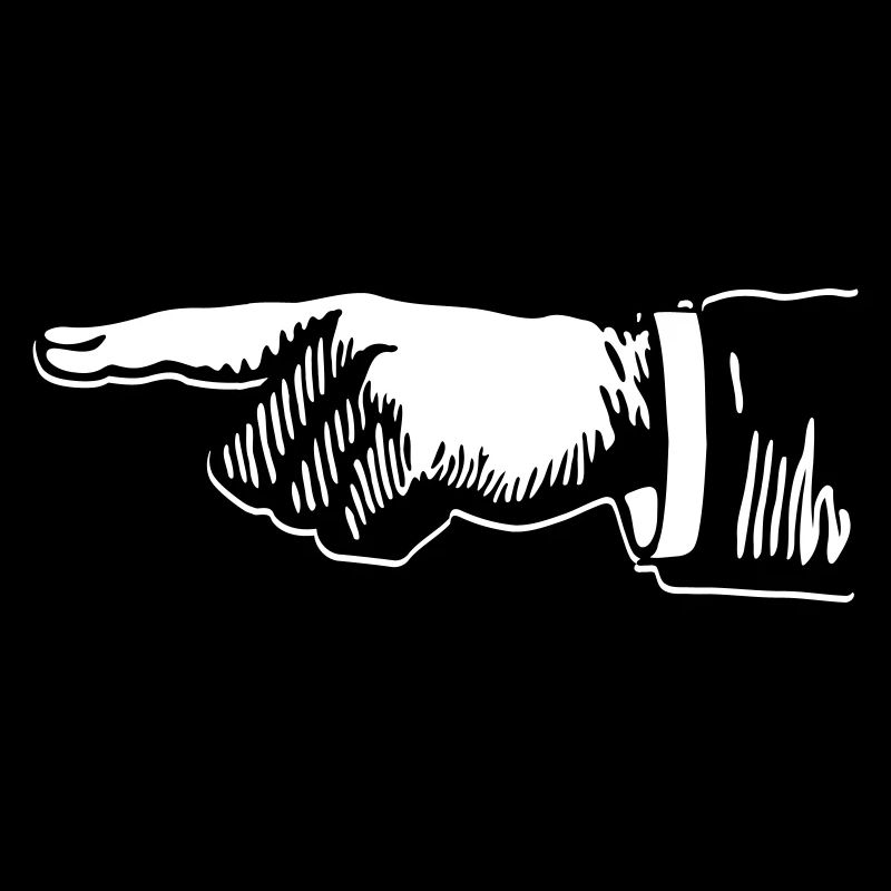 Fingerpointer left for dark shirts