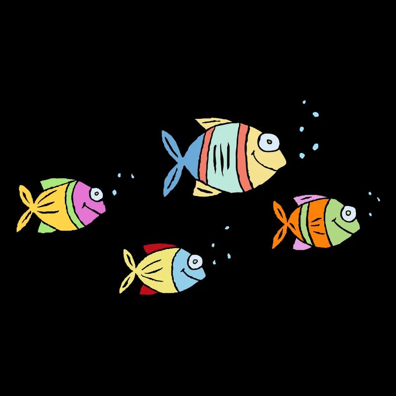 Poisson Cichlide Eau Mer Graffiti Dessin